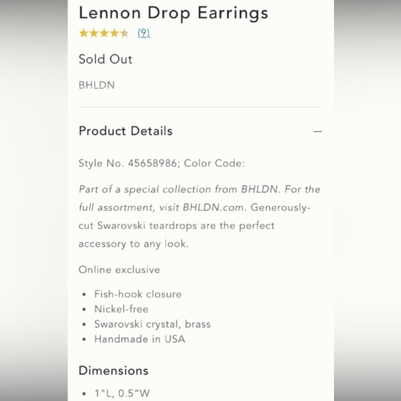 Ti Adoro Blue Lennon Drop Earrings - Picture 8 of 8